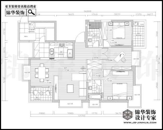 五礦御江金城A1戶型140平米  戶型