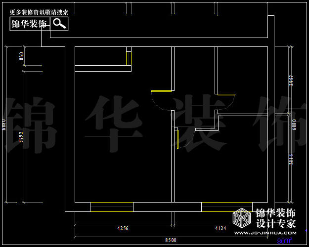 德盈國(guó)際廣場(chǎng)B3戶(hù)型80平米  戶(hù)型